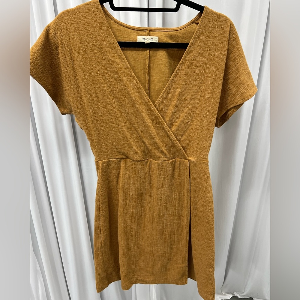 Madewell textured faux wrap dress